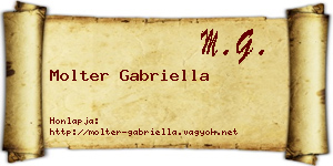Molter Gabriella névjegykártya